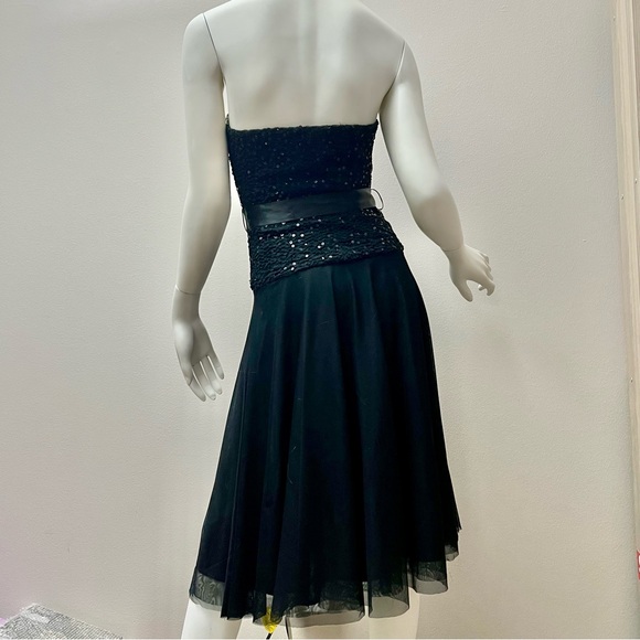 CACHE Black Belted Dress with Sequins Size S - Picture 6 of 7